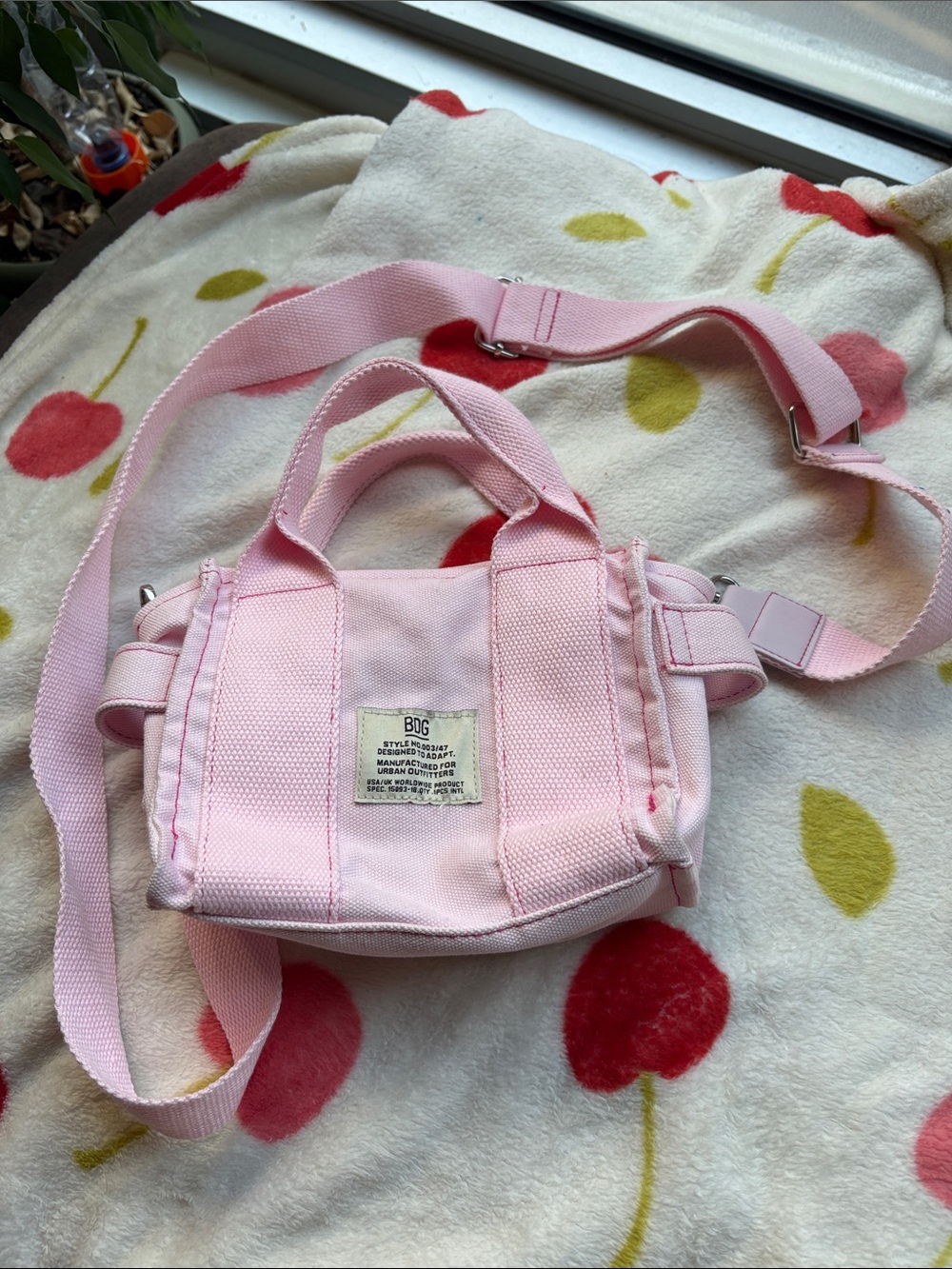 BDG Pink Mini Canvas Crossbody Tote